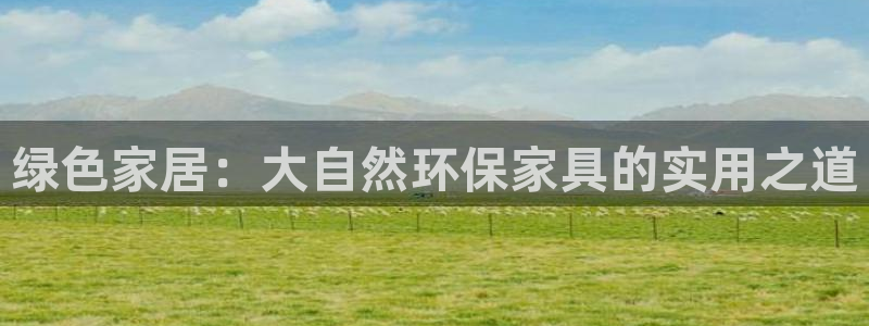 杏耀平台登录：绿色家居：大自然环保家具的实用之道